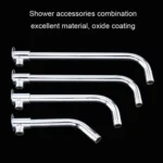 With Base Top Spray Rod Shower Tube Stainless Steel Shower Outlet Pipe Elbow - Image 6