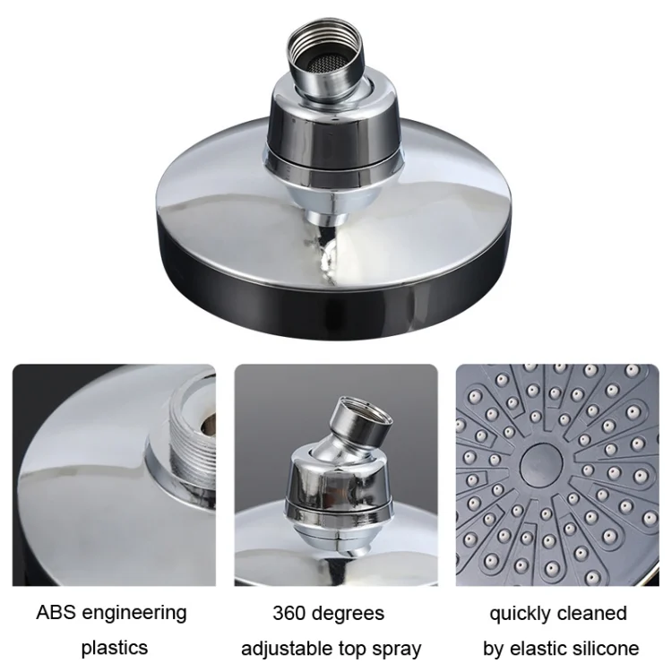 TBD06036508_B6.webp AL-63 4 inch Hotel Showerhead Overhead Spray Plastic Bathroom Rooftop Nozzle - Image 7