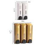 Round Wall Mounted Manual Press Soap Dispenser Shampoo Bottle Hand Wash Body Wash Dispenser - Image 2