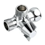 Double Handle Brass 3 Way Shower Arm Diverter Valve Hand Held Showerhead Shower Splitter - Image 5