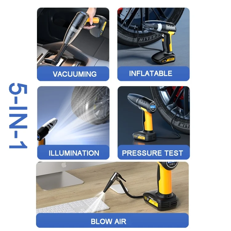 TBD06036557_B2.webp 5 In 1 60W  Double Motor Car Vacuum Cleaner With Blowing Air Pump Pressure Measuring Lighting Function - Image 3