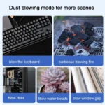 5 In 1 60W  Double Motor Car Vacuum Cleaner With Blowing Air Pump Pressure Measuring Lighting Function - Image 7