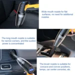 5 In 1 60W  Double Motor Car Vacuum Cleaner With Blowing Air Pump Pressure Measuring Lighting Function - Image 8