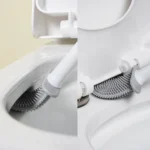Soft Rubber Toilet Brush Clamp No Dead Space Cleaning Brush - Image 11