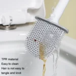 Soft Rubber Toilet Brush Clamp No Dead Space Cleaning Brush - Image 6