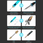 BS45 17-25W Wireless Soldering Iron with Adjustable Temperature LED Digital Display - Image 5