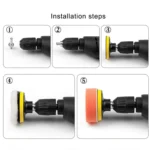3 Inch Polishing Waxing Pad Sponge Buffing Kit - Image 5
