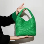 B988 PU Leather Hand-woven Handbag 2 in 1 Single-shoulder Messenger Bag - Image 8