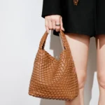 B988 PU Leather Hand-woven Handbag 2 in 1 Single-shoulder Messenger Bag - Image 10