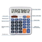 OSALO OS-6M 12-digit Office Desktop Calculator Solar Dual Power Calculator - Image 4