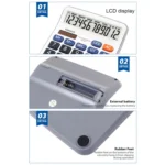 OSALO OS-6M 12-digit Office Desktop Calculator Solar Dual Power Calculator - Image 5