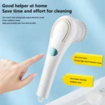 Multifunctional Electric Cleaning Brush Handheld Kitchen Dishwashing Brush with 5 Replacement Heads - Image 3