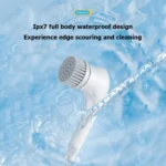 Multifunctional Electric Cleaning Brush Handheld Kitchen Dishwashing Brush with 5 Replacement Heads - Image 5