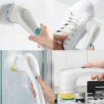 Multifunctional Electric Cleaning Brush Handheld Kitchen Dishwashing Brush with 5 Replacement Heads - Image 7