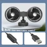 F6026 Large Suction Cup Vehicle-Mounted Double-Head Fan - Image 10