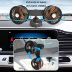 F6026 Large Suction Cup Vehicle-Mounted Double-Head Fan - Image 5