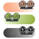 F621 Car Rotatable Turntable Silent Car Double Head Fan - Image 2