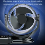 F621 Car Rotatable Turntable Silent Car Double Head Fan - Image 5