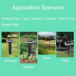 SJZ038 Outdoor Waterproof Solar Ultrasonic Rat Repeller Ultrasonic Animal Repeller - Image 9