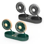 F304 Double-head Hose Built-in Lithium Battery USB Car Fan - Image 2