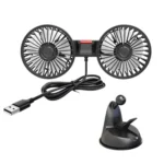F4206 Suction Cup Double Head Car USB Fan - Image 2