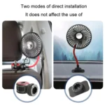 F508 Car Rear Seat USB Air Speed Adjustable Hose Fan - Image 6