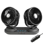 12V/24V Vehicle Electric Oscillating Head Rotatable Double Head Fan
