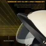 SOMAN Motorcycle Half Helmet Adjustable Helmet With Inner Mirror - Image 6