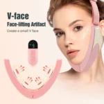 Microcurrent EMS Face Thinning Instrument Red Blue Light Skin Rejuvenation Beauty Instrument - Image 3