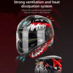 SOMAN Racing Motorcycle Double Lens Riding Safety Helmet - Image 5
