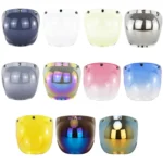 Motorcycle Helmet Three-Button Windproof Lens With Bracket - Image 3