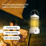 Rechargeable COB Portable Outdoor Camping Lamp Atmosphere Tent Lamp Retro Lamp - Image 2