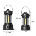 Rechargeable COB Portable Outdoor Camping Lamp Atmosphere Tent Lamp Retro Lamp - Image 3
