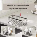 Stainless Steel Sponge Drainer Rack Multifunctional Storage Shelf - Image 6