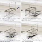 Stainless Steel Sponge Drainer Rack Multifunctional Storage Shelf - Image 7