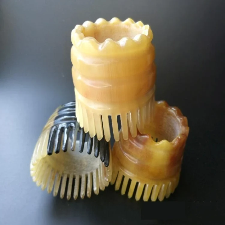 TBD06037145_1.webp Cylindrical Horn Comb Short Shampoo Brush, Color Random Delivery - Image 2