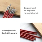 Wooden Rod Nail Brush Beauty Armor Tools Color Painting Pen Drawing Pen - Image 4