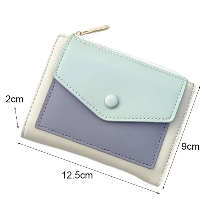 TBD06037184_B2.webp PU Leather Short Color Matching Folding Wallet Mini Portable Wallet - Image 3