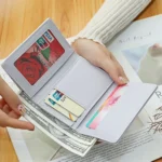 Cartoon Cute Bear Printed Wallet Large Capacity Buckle Tri-Fold Short Wallet - Image 3