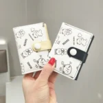 Cartoon Cute Bear Printed Wallet Large Capacity Buckle Tri-Fold Short Wallet - Image 4