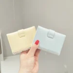 Cartoon Cute Bear Printed Wallet Large Capacity Buckle Tri-Fold Short Wallet - Image 5