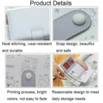 Cartoon Cute Bear Printed Wallet Large Capacity Buckle Tri-Fold Short Wallet - Image 7