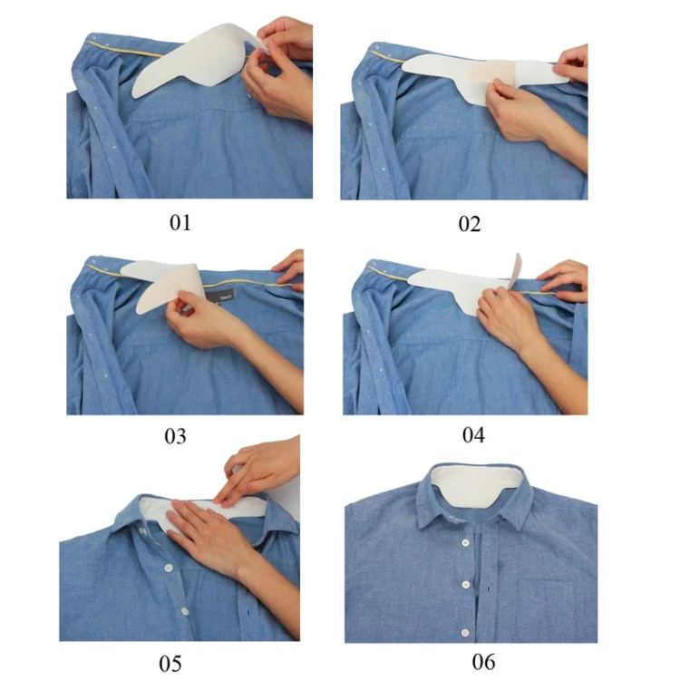 TBD06037224_B2.webp 10pcs /Pack Disposable Self-Adhesive Sweat Pads T-Shirt Neck Collar Hat Absorbent Sticker - Image 3