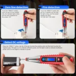 ANENG VD700 2pcs Sound and Light Alarm Non-contact Digital Display Sensor Multi-function Test Pen - Image 12
