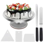 6 In 1 Aluminum Alloy Cake Turntable Piping Tip Set DIY Baking Tools