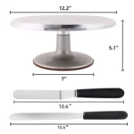 6 In 1 Aluminum Alloy Cake Turntable Piping Tip Set DIY Baking Tools - Image 2