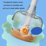Household Octopus Wall Mounted Soft Rubber Toilet Brush - Image 6