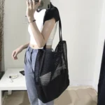 Transparent Mesh Single Shoulder Bag Student Bag - Image 3