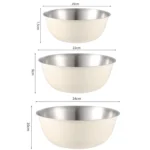 304 Stainless Steel Food Grade Dishes Bowl Kitchen Baking Stirring Bowl Vegetables Sandwood Basin - Image 3