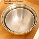 304 Stainless Steel Food Grade Dishes Bowl Kitchen Baking Stirring Bowl Vegetables Sandwood Basin - Image 5